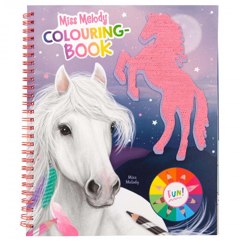 Miss Melody Colouring Book With Sequins