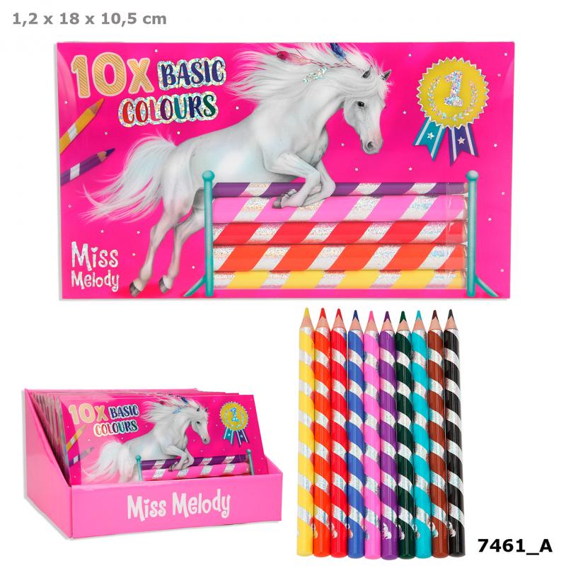 Miss Melody Coloured Pencil, 10 Colours