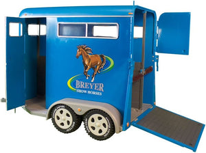 Large Two Horse Trailer Blue