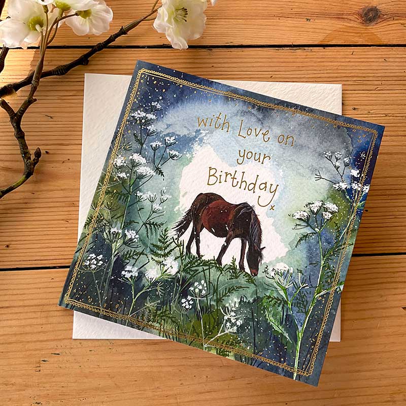 Love on Your Birthday Horse Card